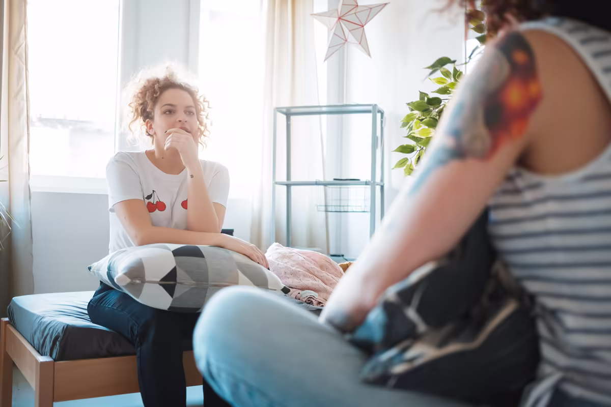 Two people having an honest conversation